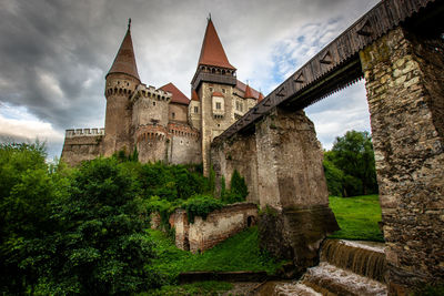 Low angle view of historical building against sky