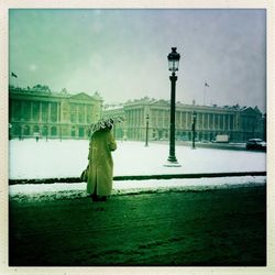 People walking in city