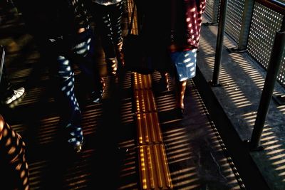 Low section of illuminated lights