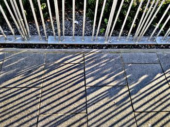 High angle view of footpath