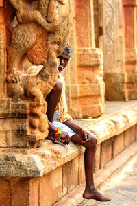 Low angle view of statue