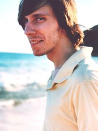 Portrait of man at beach