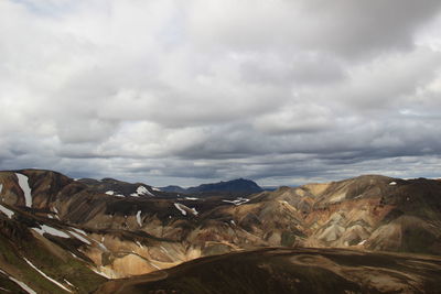 View of landscape against cloudy sky