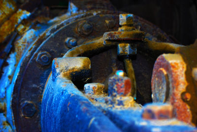 Close-up of rusty machine part