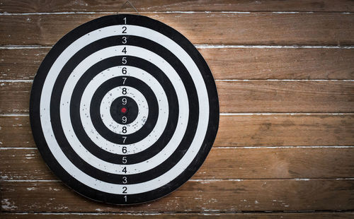 Close-up of a dartboard