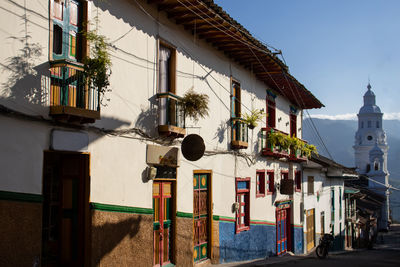 View of the beautiful heritage town of salamina located at the department of caldas in colombia