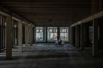 Interior of building under construction 