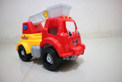 Close-up of toy car