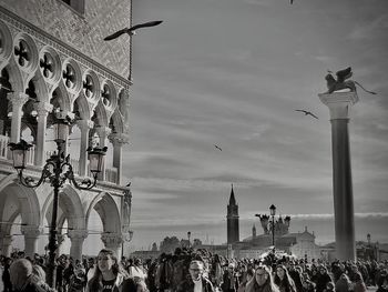 Group of people in a city