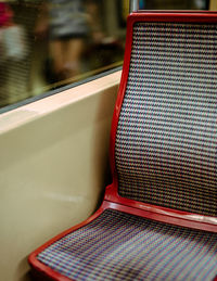 Empty seat in train