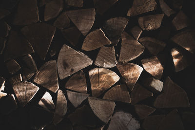 Full frame shot of firewood