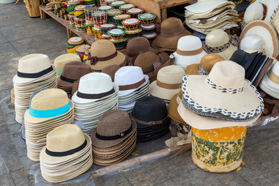 Souvenirs for sale in praça da se in the historic center of the city of salvador, bahia.