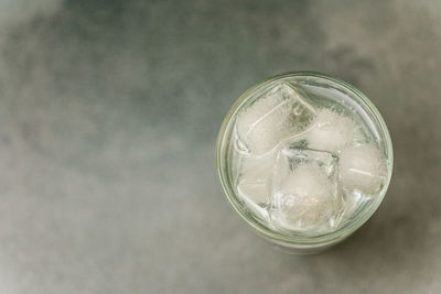Close-up of ice cubes in glass