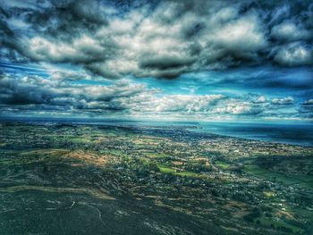 Dramatic sky over landscape