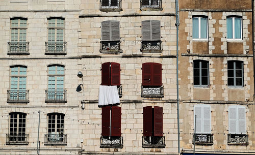 Red building with windows