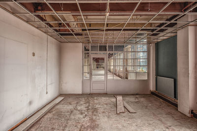 Interior of abandoned building