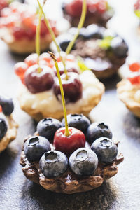 Close-up of dessert on table