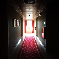 Empty corridor of building