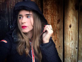 Portrait of young woman