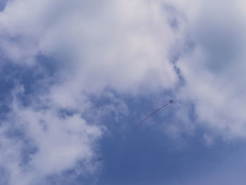 Low angle view of vapor trail in sky