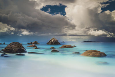 Beautiful view of anze lazio beach in praslin, seychelles