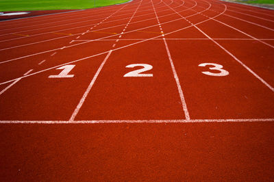 View of empty running track