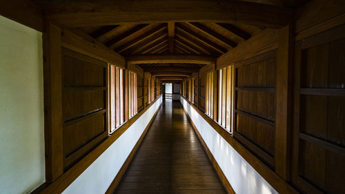 Empty corridor in building