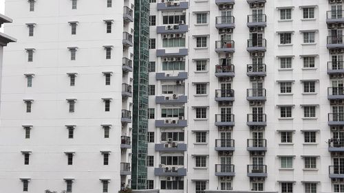 Low angle view of residential building