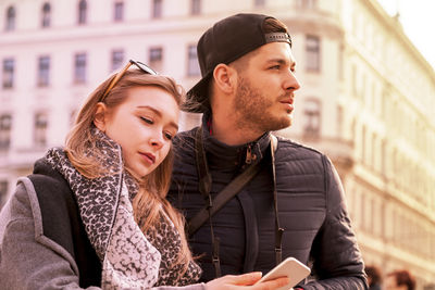 Portrait of a smiling young couple