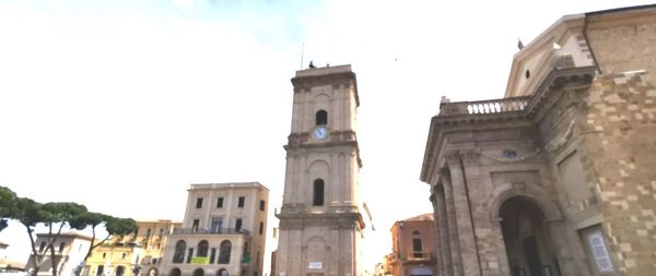 Low angle view of historic building against sky