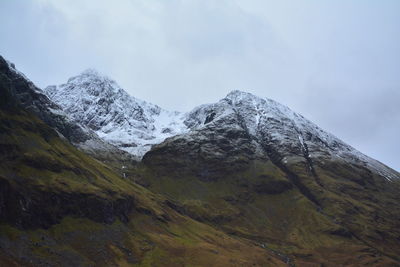 Low angle view of mountain against sky