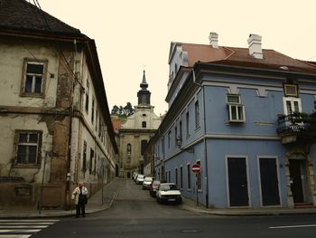 City street against clear sky