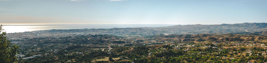 Panoramic view of townscape against sky at fuengirola