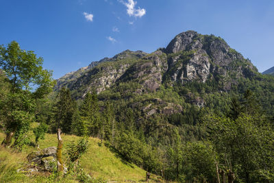 Scenic view of rocky mountains against sky