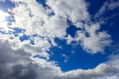 Low angle view of clouds in sky