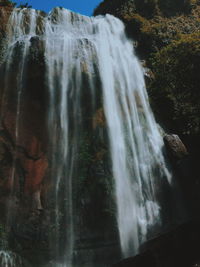 Scenic view of waterfall