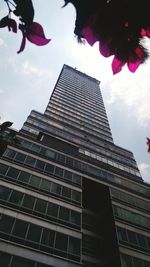 Low angle view of modern building against sky