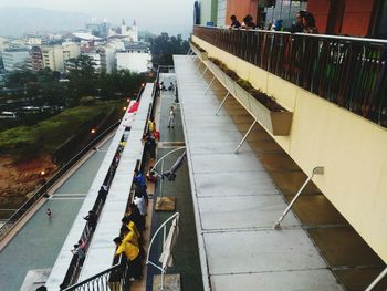 View of people in water