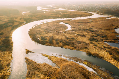 High angle view of landscape