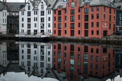 Reflection of buildings on canal