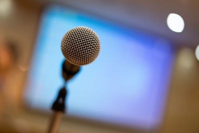 Close-up of lighting equipment