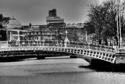 Bridge over river in city