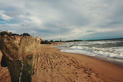 Panoramic view of beach against sky