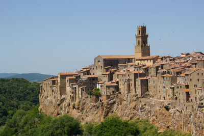 Skyline of pitigliano in tuscany italy against sky