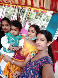 Portrait of happy girl smiling