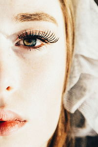 Close-up portrait of young woman