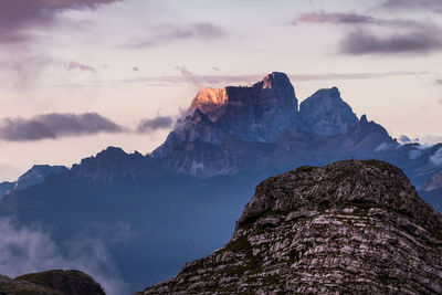 Scenic view of mountain against sky