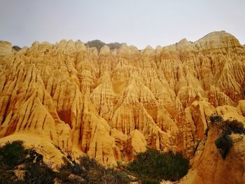 Scenic view of mountains against clear sky