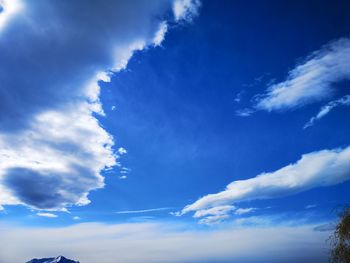 Low angle view of clouds in sky