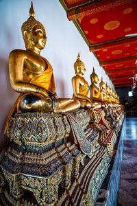 Statue of buddha in temple outside building